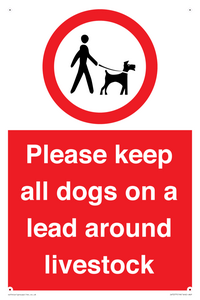 Please keep all dogs on a lead around livestock